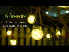 مصباح شمسي زخرفي 3000K مصباح يعمل بالطاقة الشمسية مع غطاء بلاستيكي زجاجي