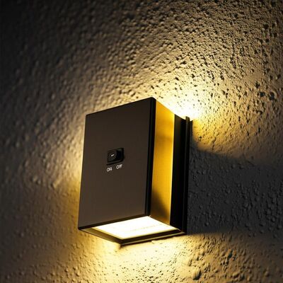 سعر جيد Motion Sensor Solar Wall Sconces Featuring Toggle Switch ON OFF Energy Lighting Fixtures for Outdoor Wall Installation الانترنت