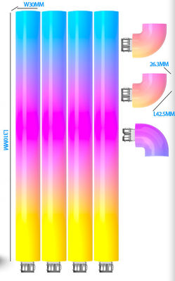 سعر جيد مصباح الحائط RGB CE DIY RGBIC الشريط الضوء 7pack مع التحكم عن بعد APP-IR الانترنت