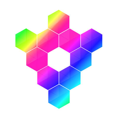 سعر جيد مصباح الحائط RGB متعدد الألوان مثلث لاسلكي الانترنت