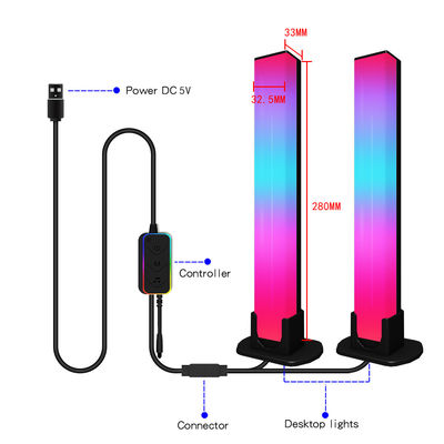 سعر جيد Bluetooth Atmospheres مصباح مكتب LED 280*33*32.5mm مواد ABS+ PC الانترنت