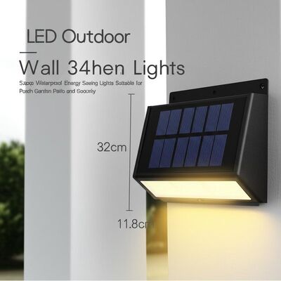 سعر جيد LED Solar Outdoor Wall Lights 11.8 3.4 32cm Waterproof Energy Saving Lights Suitable for Porch Garden Patio and Security الانترنت